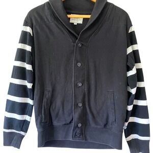 VTG Ecko Unltd. Men's Heavy Cotton Black and White Button Up Cardigan sz L